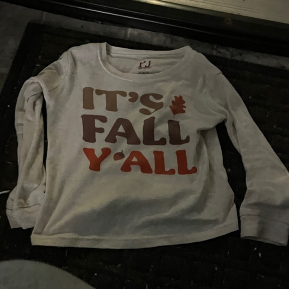 Kids Fall Pajama Set - Cream and Brown - Picture 1 of 16